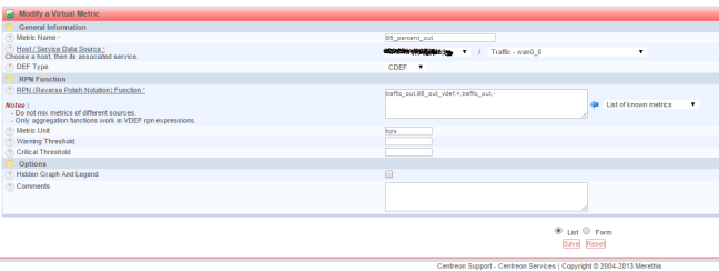 CDEF for outbound traffic: traffic_out,95_out_vdef,+,traffic_out,-