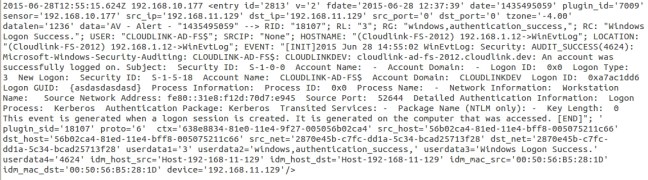OSSIM logs produced in key value format