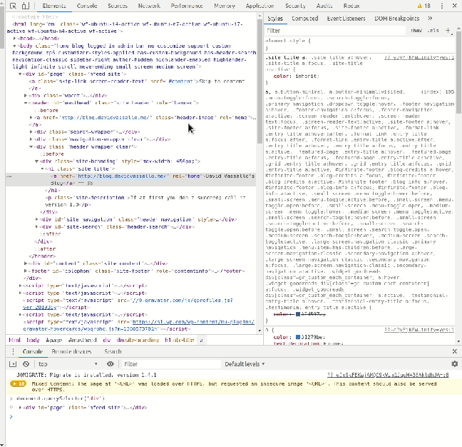A JavaScript reverse CSS selector – David Vassallo's Blog